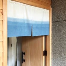 有機棉藍染日式短門簾 Organic Cotton