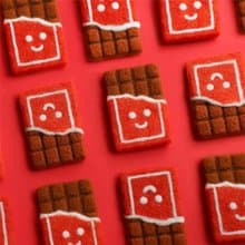 羊毛氈手作 甜系列 吃貨黑巧 巧克力 手工胸針/別針/髮夾/磁鐵