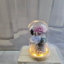 【1人開班】花藝手作課程-玫瑰玻璃花盅-永生花玻璃罩