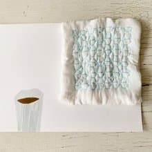 刺繡杯墊--咖啡與三明治