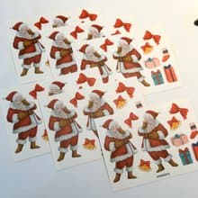 sensiary Christmas Santa Ribbon Object Sticker 6p