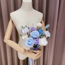 藍紫色永生花捧花 新娘捧花 乾燥花捧花 結婚花束 外拍花束