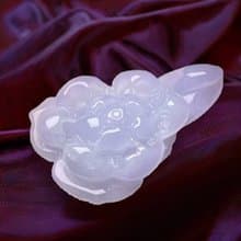 冰種紫羅蘭翡翠蓮花 | 裸石 | 天然緬甸玉A貨翡翠 | 送禮