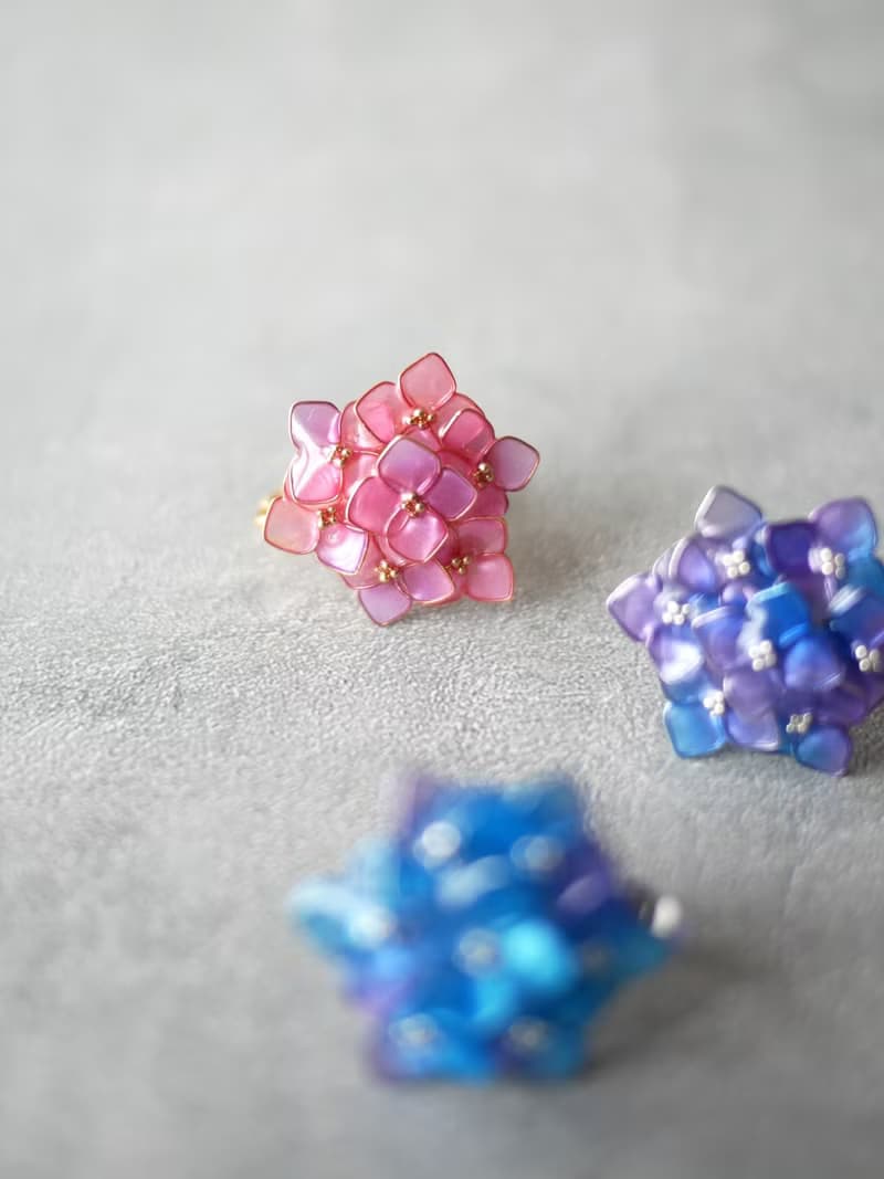 アジサイ Pink　ピアス・イヤリング