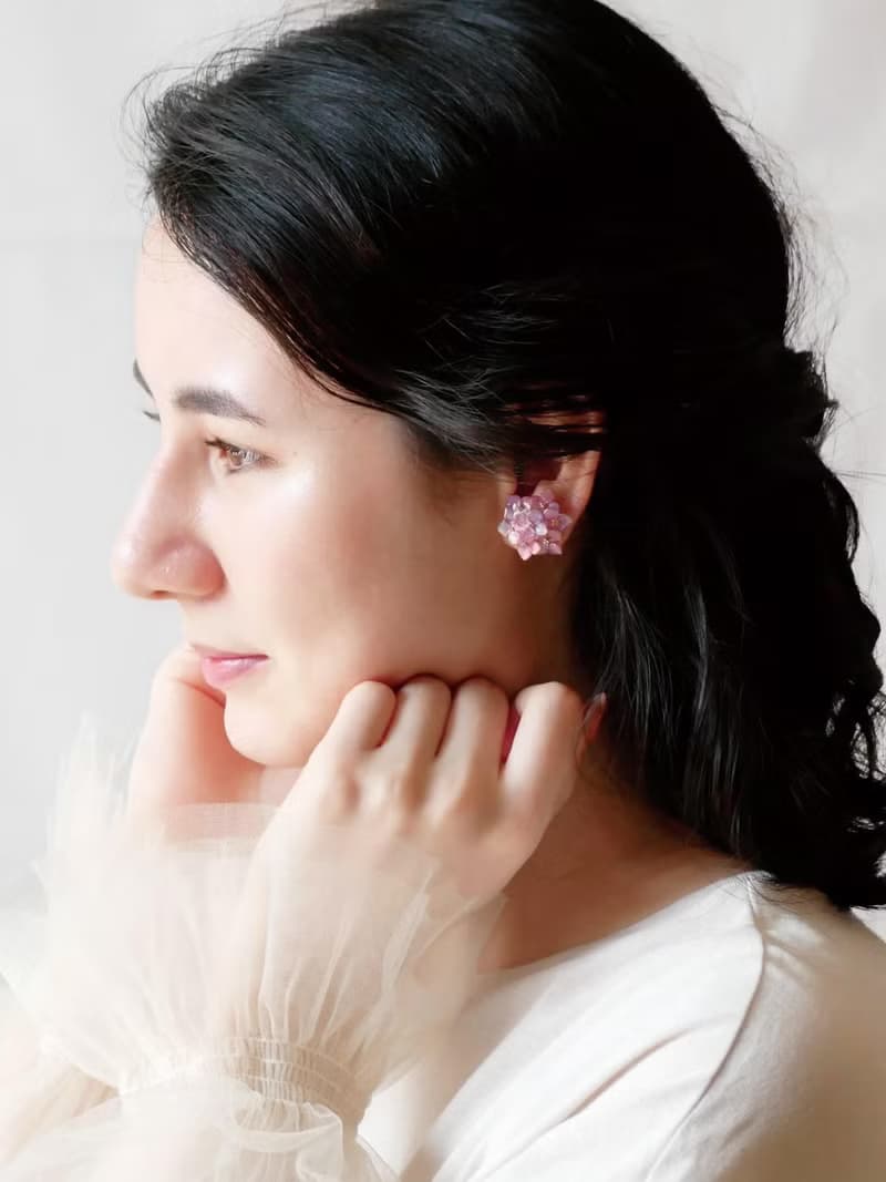 アジサイ Pink　ピアス・イヤリング