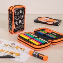 【MILAN】隨行畫筆袋著走 協力車小夥伴 3層式 生日畢業聖誕禮物