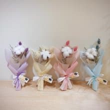 棉花畢業花束 /畢業花束/永生花/乾燥花束/棉花/花束