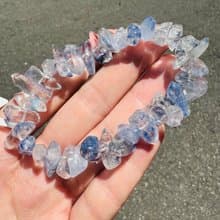 高透天然玻璃體透藍線石水晶隨行44.72g防甲狀腺亢進加強表達能力