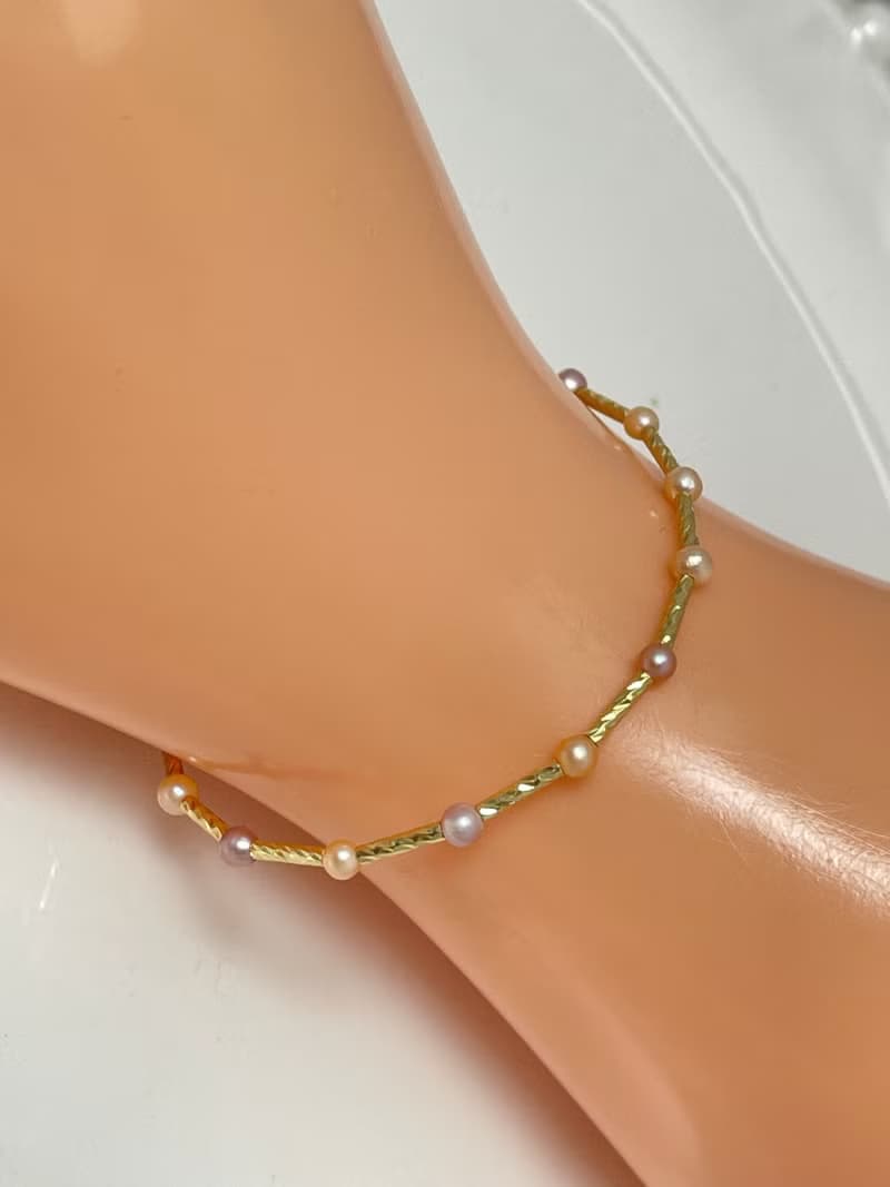 彩色泡泡 天然淡水珍珠 跳色 華麗 磁吸扣 手鏈