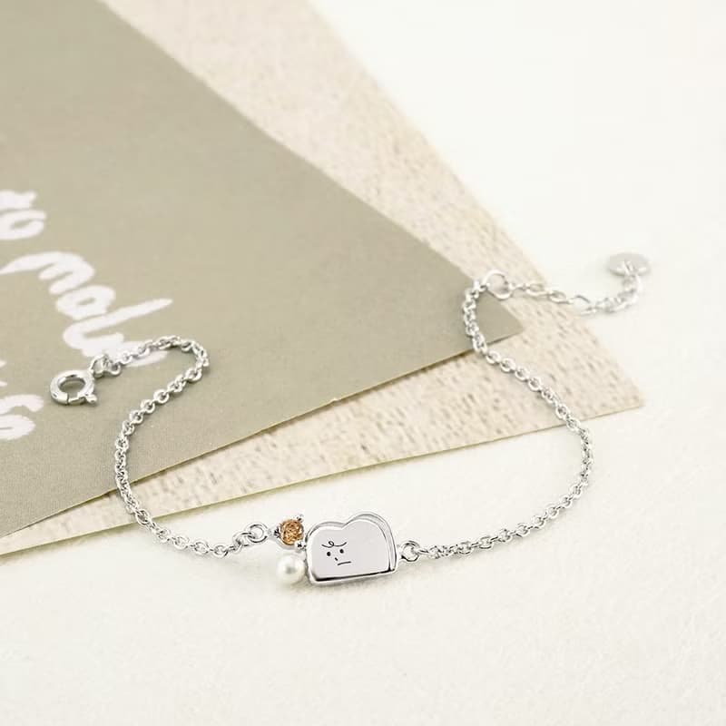 THE BUTTERS經典系列-奶油家族經典純銀手鍊-吐司先生