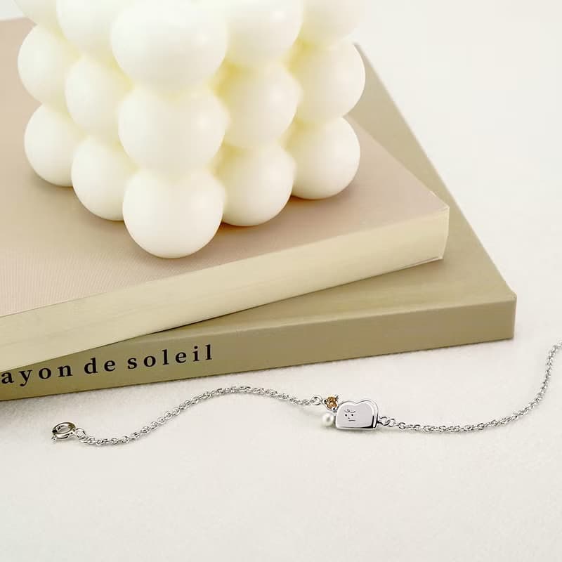 THE BUTTERS經典系列-奶油家族經典純銀手鍊-吐司先生