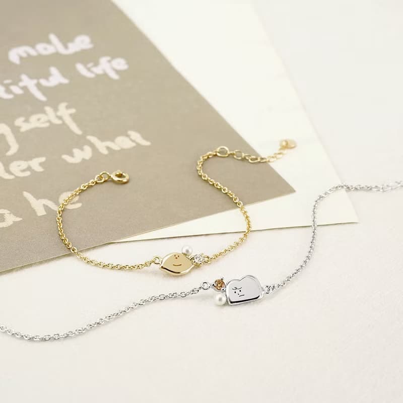 THE BUTTERS經典系列-奶油家族經典純銀手鍊-吐司先生