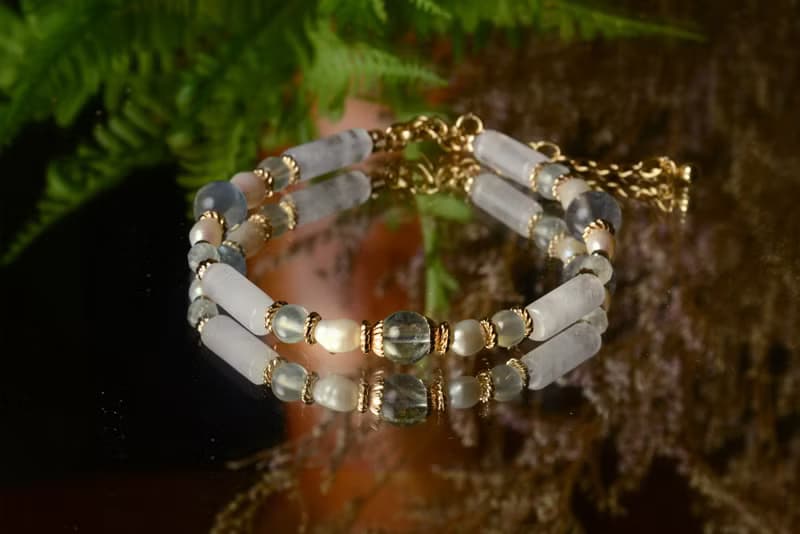 【神山晶礦】螢石葡萄珍珠白水晶手鍊/螢石/葡萄/珍珠/白水晶