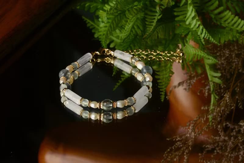 【神山晶礦】螢石葡萄珍珠白水晶手鍊/螢石/葡萄/珍珠/白水晶