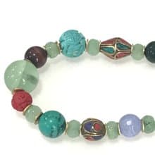 Cross culture stone bracelet