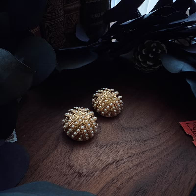 摩登優雅珍珠耳夾