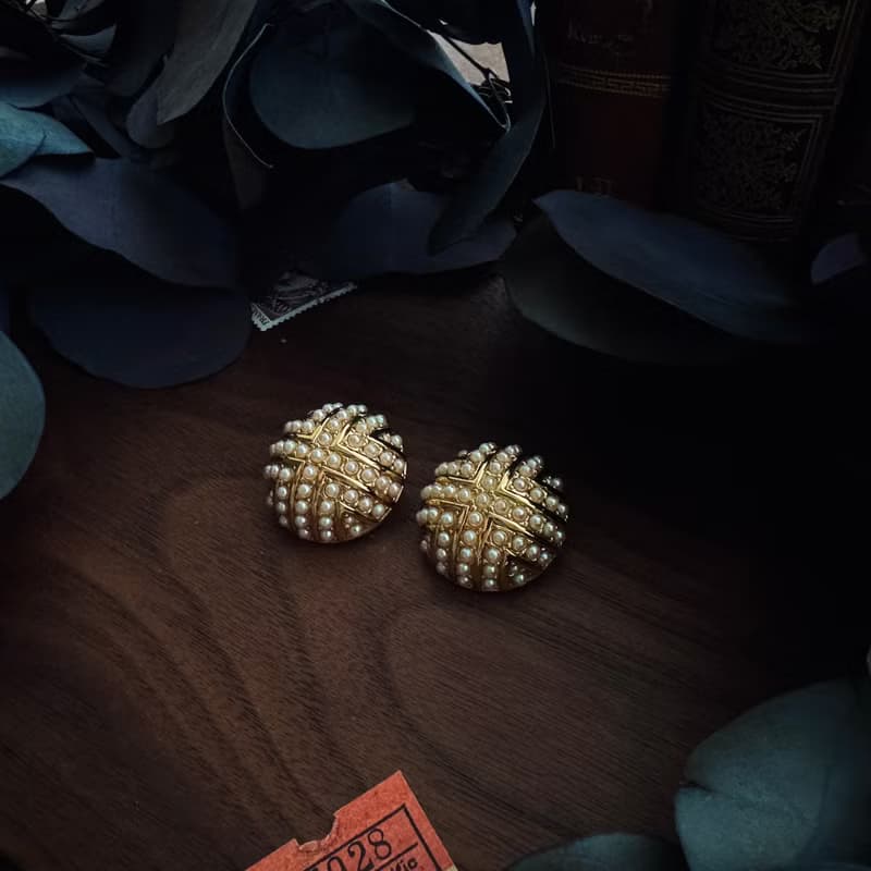 摩登優雅珍珠耳夾