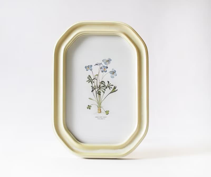 Christmas Gift Wrapping Summer 7x11 Octagon photo frame glossy beige vintage