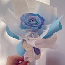 獨家人魚玫瑰單朵花束 附提袋