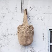 【訂製】Handmade手工編織/黃麻繩編織袋/購物袋/肩背包/麻繩包