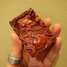 壽星 立體雕刻紫檀木煤油打火機殼 ZIPPO替換殼 打火機裝飾殼