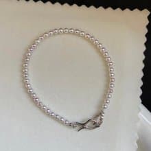 YuanPearl天然極光近圓3-3.mmbaby珍珠手鍊ot扣純銀手鍊迷你珍珠