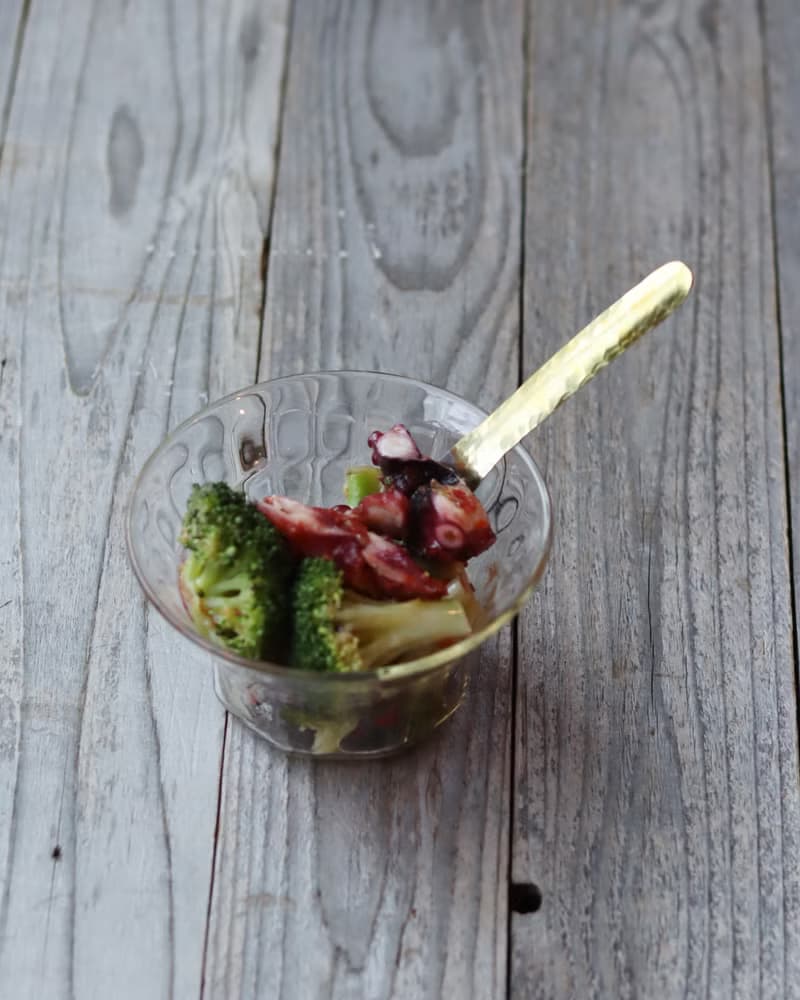 鎚目模様の真鍮レンゲスプーン