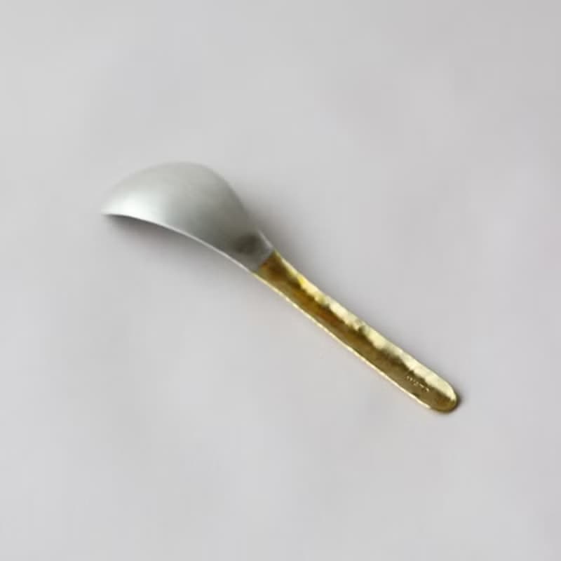 鎚目模様の真鍮レンゲスプーン