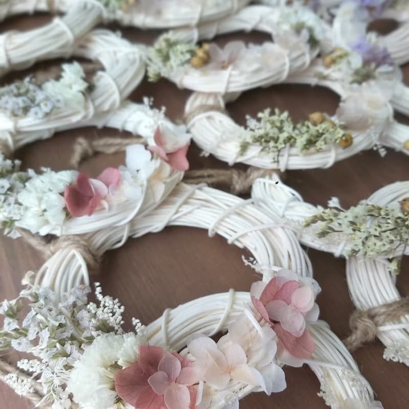 【禮盒】花環彩幽靈大豆香氛蠟燭組合 粉水晶玻璃杯 結婚小物