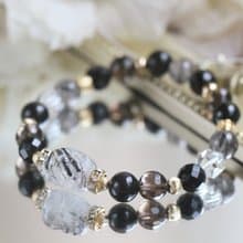 稀有限量 黑髮晶 貔貅 黑曜石 閃靈鑽 茶晶 白水晶 瑪瑙 水晶手鍊