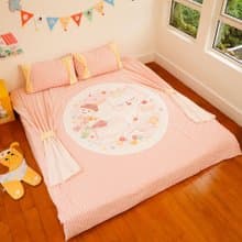 貓咪巴點點 四件套 80s復古昭和 童趣可愛 格子純棉 禮物床品