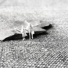 小人物耳環 耳針 純銀  Miniature earrings