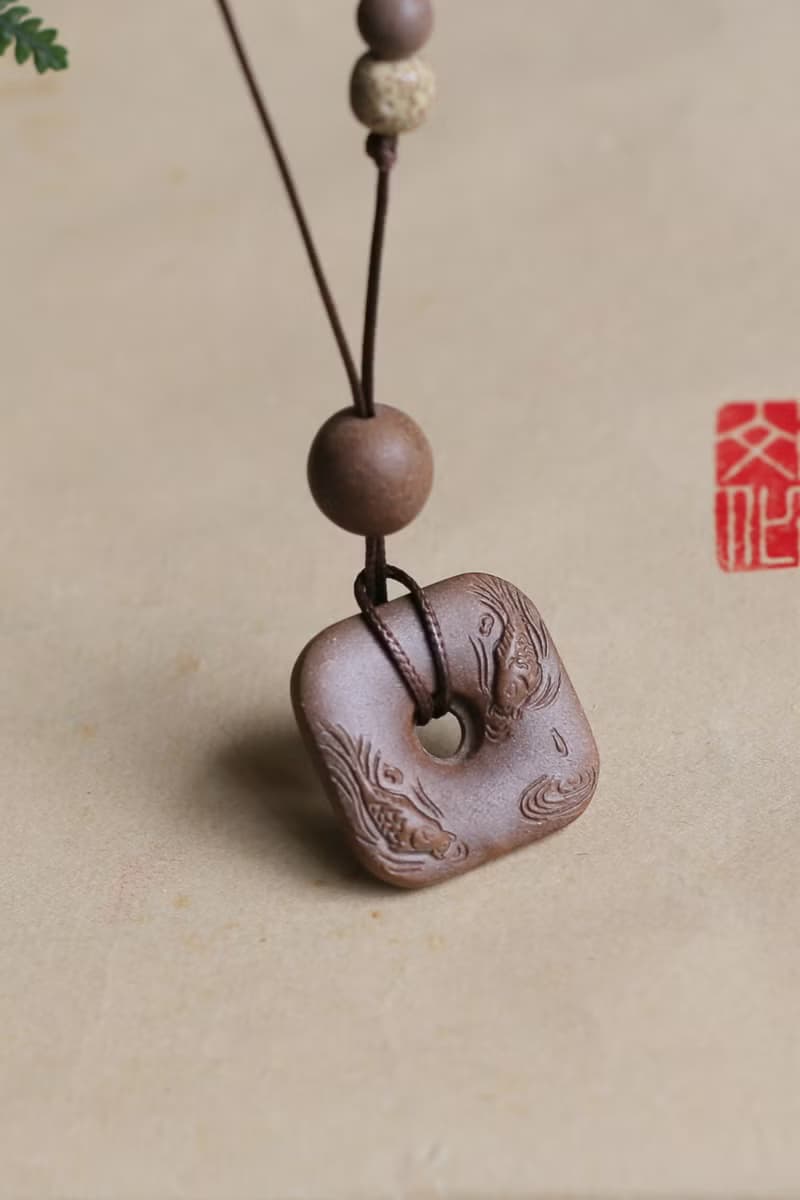 壹染指香品 | 木樨香 雙魚 平安扣項鏈 | 一物一圖