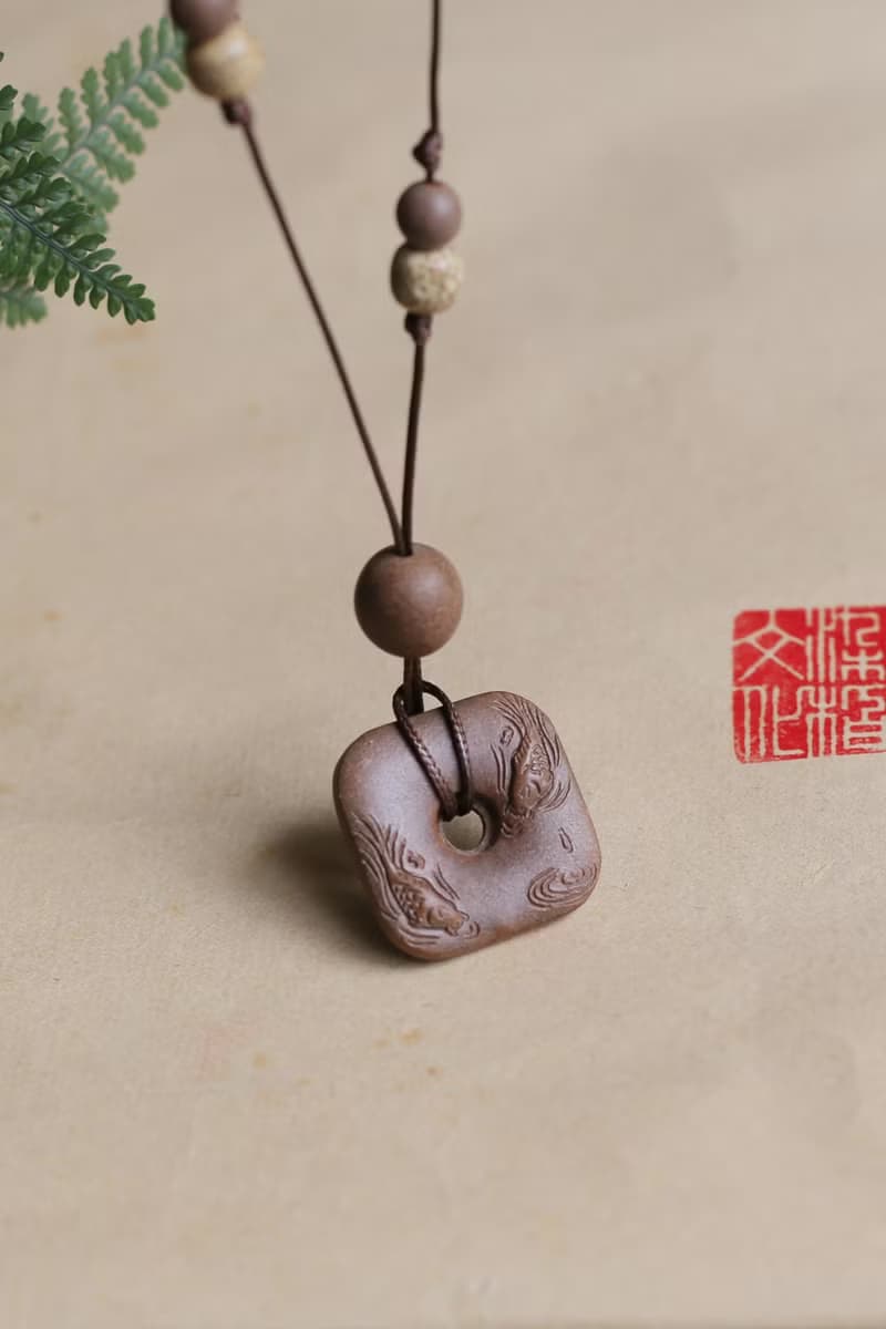 壹染指香品 | 木樨香 雙魚 平安扣項鏈 | 一物一圖
