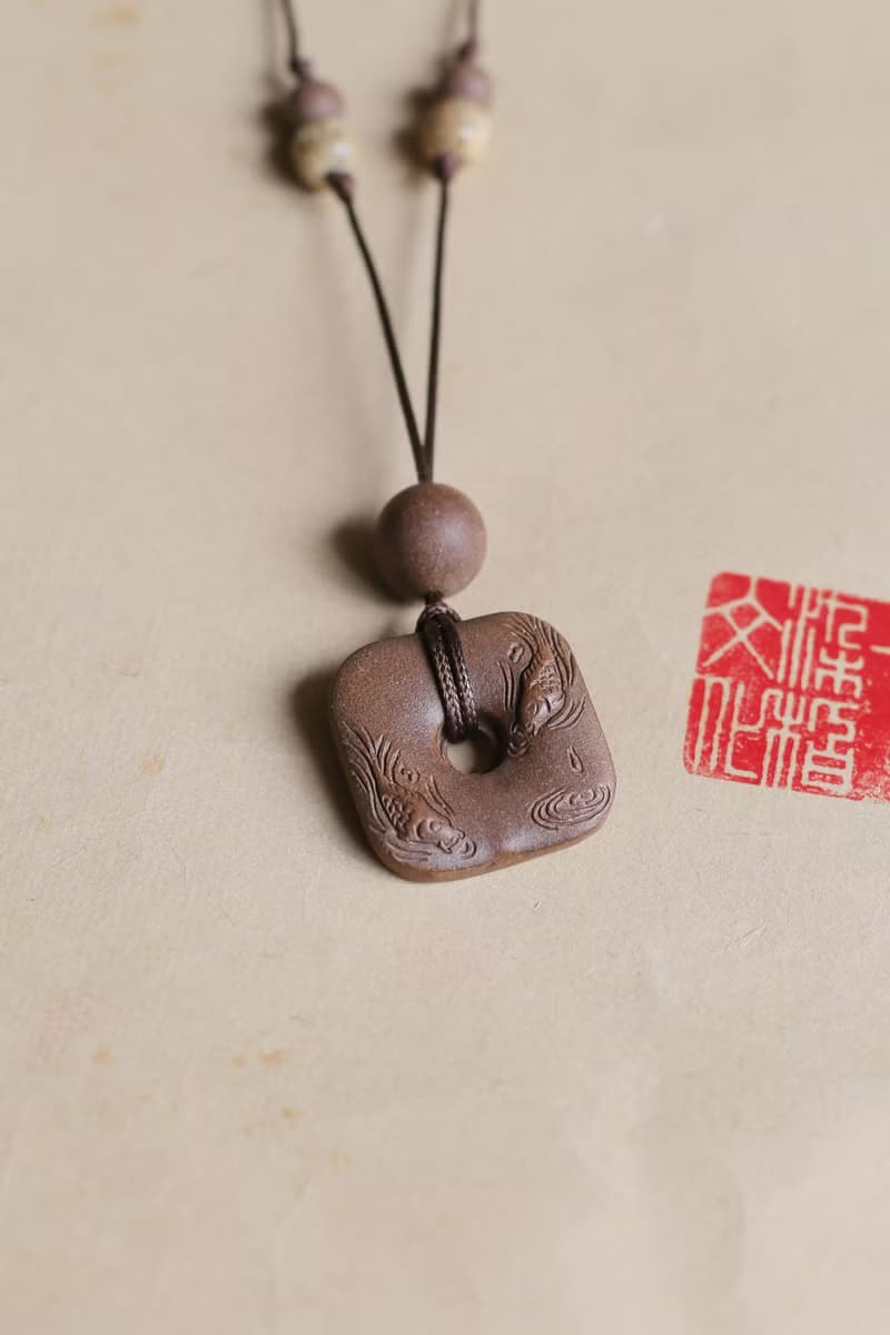 壹染指香品 | 木樨香 雙魚 平安扣項鏈 | 一物一圖