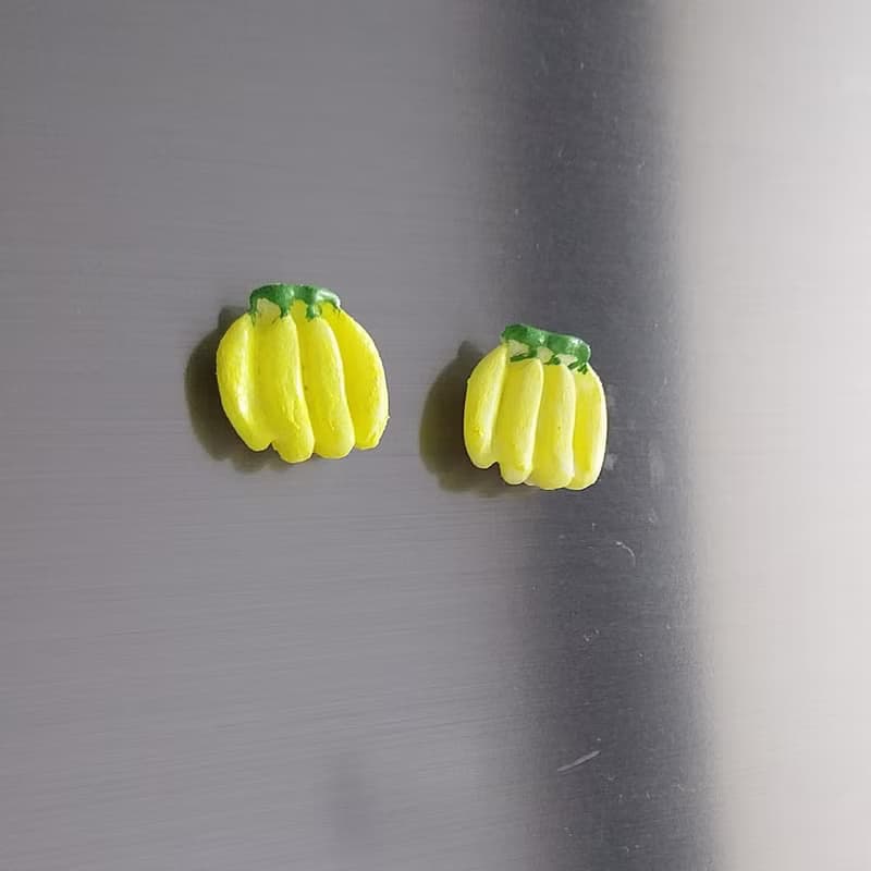 FRIDGE MAGNET BANANA YELLOW GREEN FRUIT GIFT  DECORATION