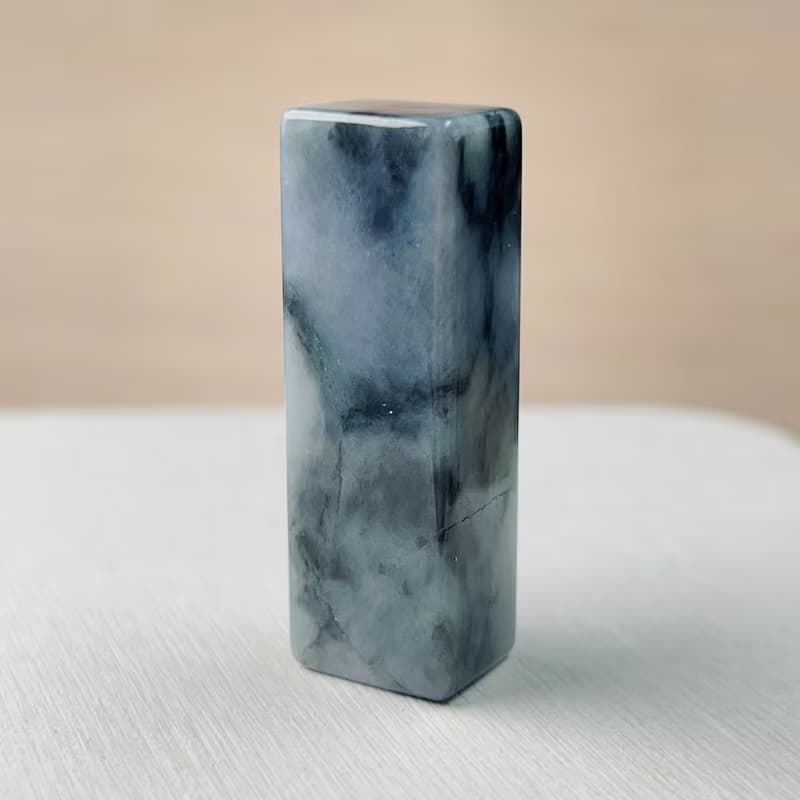 【福利品出清】飄烏雞翡翠印章| 天然緬甸玉翡翠A貨 | 送禮