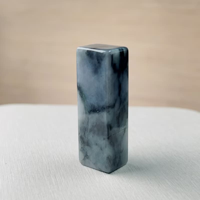 【福利品出清】飄烏雞翡翠印章| 天然緬甸玉翡翠A貨 | 送禮