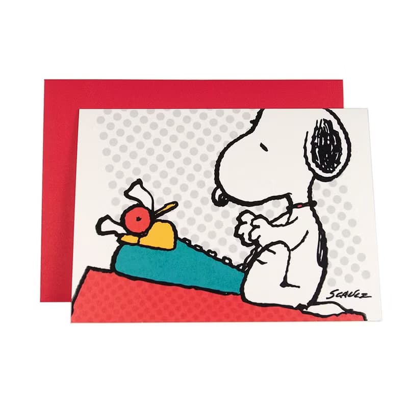 Snoopy精裝盒卡-史努比打字機【Hallmark-Peanuts 多用途】