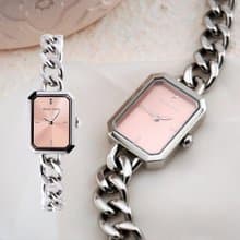 RELAX TIME 長方手鍊風格女錶 粉 (RT-109-2-05)