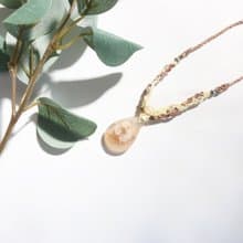 天然石櫻花瑪瑙蠟線編織項鍊