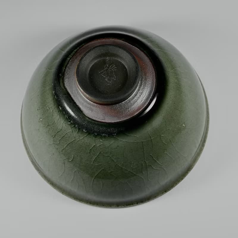 手作柴燒龍泉青瓷茶碗LONG020