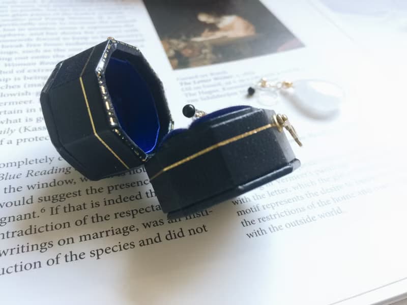 Enko | 海莉蒙地圖的冒險 黑碧璽白水晶 14K包金 耳環耳針耳夾
