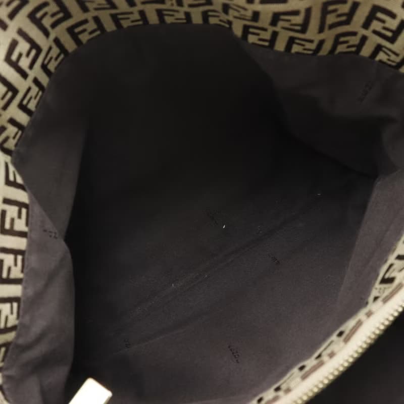 【日本直送】フェンディ FENDI ズッキーノ ハンドバッグ 8BH132 ナイロンキャンバス 茶 レディース【中古】