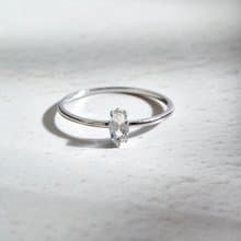 馬眼形海藍寶石925純銀戒指 (銀/玫瑰金) | 海藍寶系列