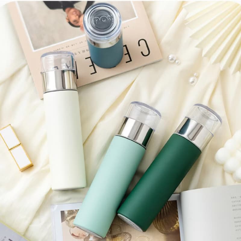 【輕便保溫】240ml 輕便保溫泡茶杯 陶瓷塗層 泡茶杯 生日 聖誕禮