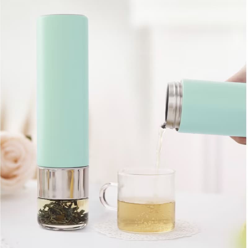 【輕便保溫】240ml 輕便保溫泡茶杯 陶瓷塗層 泡茶杯 生日 聖誕禮