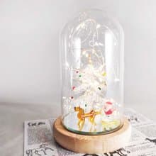 【交換禮物】手工浪漫聖誕玻璃燈罩 聖誕樹 雪橇 附燈