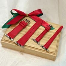 Timeless  紅色 真皮 牛皮 Apple Watch 錶帶 38/40/42/44mm