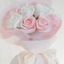 粉玫瑰花束/香皂花束/香皂花/生日花束/情人節花束/驚喜禮物/花束